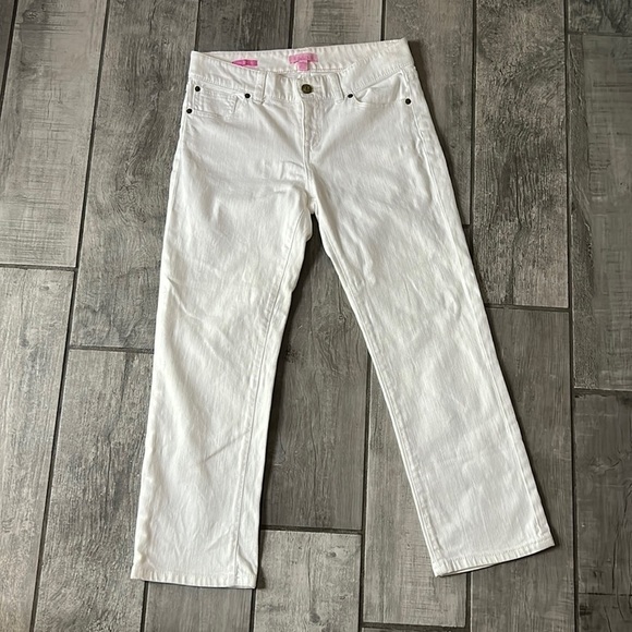 Lilly Pulitzer summer White main line fit jeans women’s size 2 - Picture 1 of 6